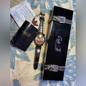 Gaga Milano Men’s Manuale Slim 46mm Black and Rose Gold Watch